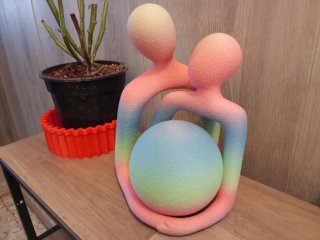 Figura decorativa abstracta multicolor