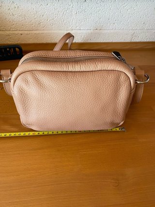 Bolso bandolera Bimba y Lola piel rosa maquillaje