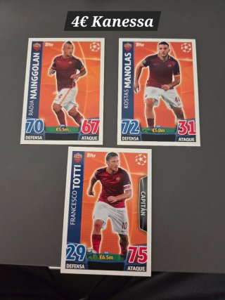 Lote 3 cromos Topps Champions League