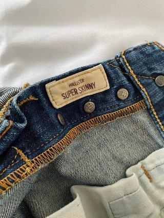 Vaqueros Hollister Azules Desgastados