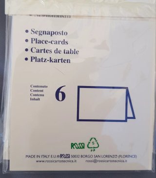 Cartoncini segnaposto bianchi