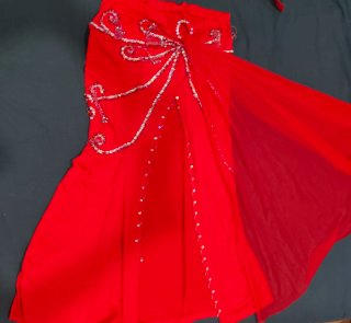 Traje de Danza del Vientre Profesional - Rojo