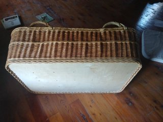Cesta grande mimbre para cachorros