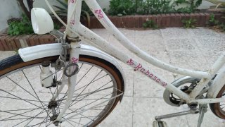 Bicicleta Clásica Blanca Rabasa