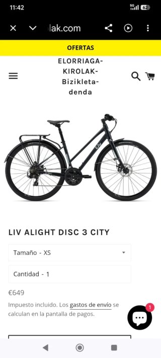 Bicicleta Liv Alight Disc 3 City Híbrida Urbana