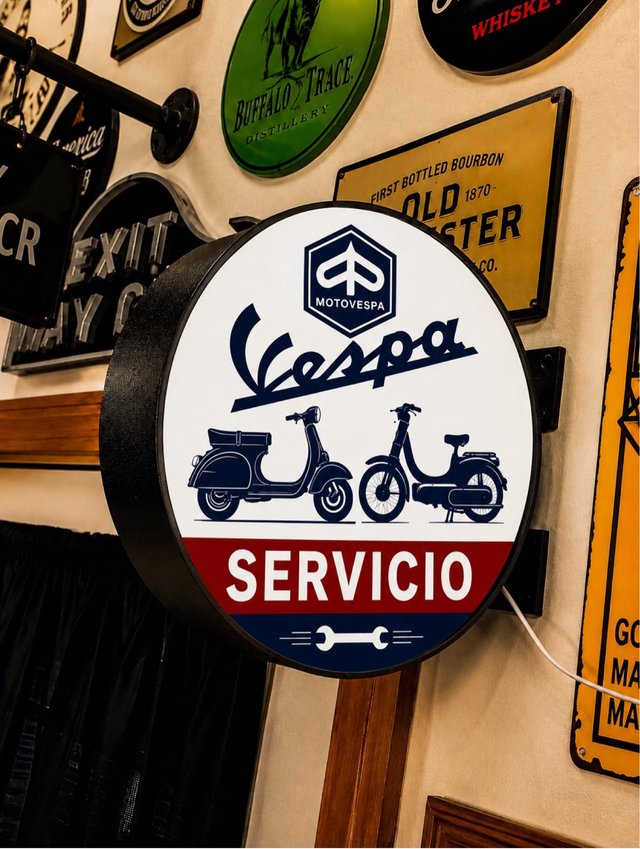 Cartel luminoso MOTOVESPA SERVICIO