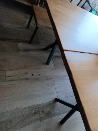 Mesas de  Comedor Industrial Madera y Bancos 2 y 2