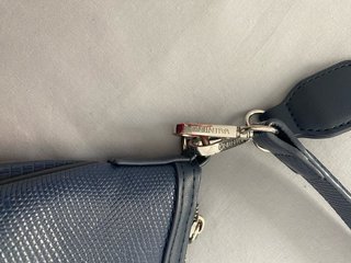 Bolso Valentino Azul Marino Piel Serpiente