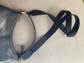 Bolso Valentino Azul Marino Piel Serpiente