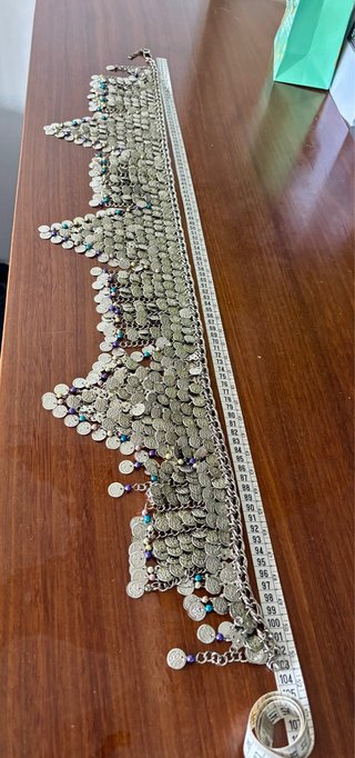 Cinturón Danza Vientre Monedas Plata