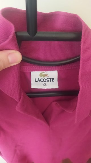 Polo morado Lacoste mujer