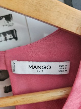 Vestido Mango Talla M Rosa Viejo