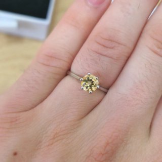 Anillo Plata 925 con Circonita Amarilla