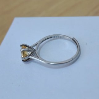 Anillo Plata 925 con Circonita Amarilla