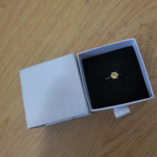 Anillo Plata 925 con Circonita Amarilla