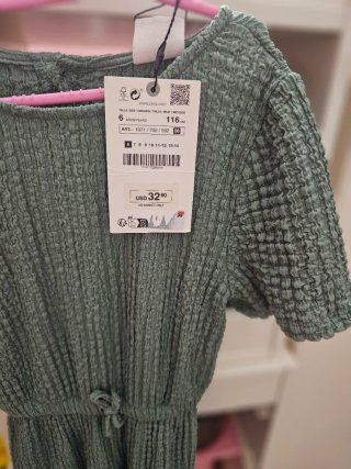 Pack mono blanco niña talla 5-6y mono Zara verde