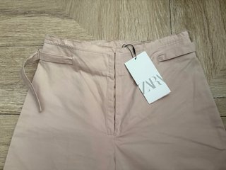 Pantalón Zara Rosa Tiro Alto