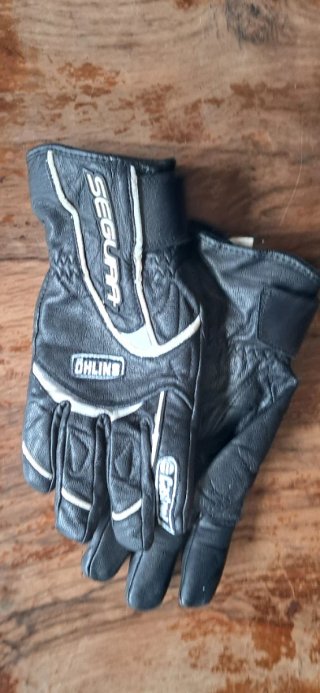 Guantes de moto cuero Castrol Ohlins
