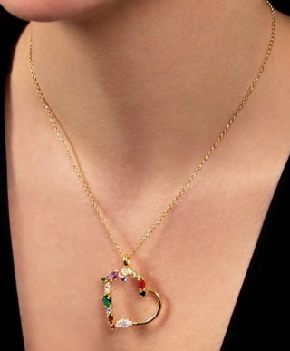 Collar Corazón Paradise de plata