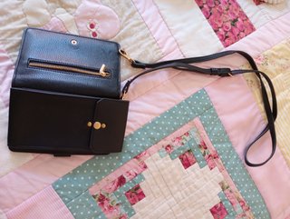 Cartera, billetero y porta móvil negro nuevo