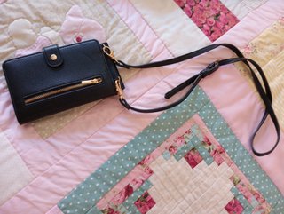 Cartera, billetero y porta móvil negro nuevo