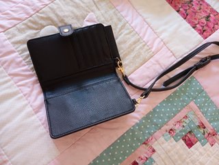 Cartera, billetero y porta móvil negro nuevo