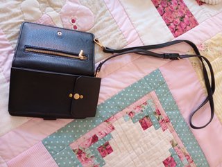 Cartera, billetero y porta móvil negro nuevo