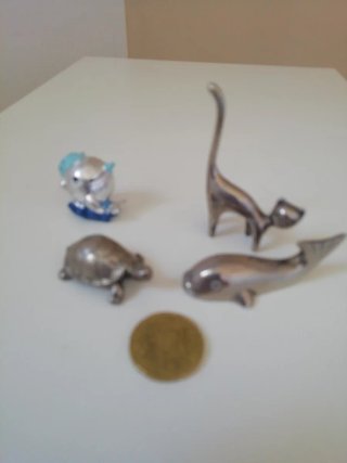 Lotto 4 miniature argentate