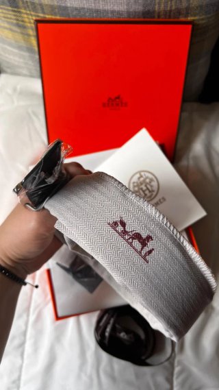 Cinto Hermes T85, 100cm con hebilla.Hebilla H