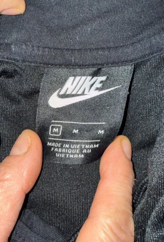 Felpa Nike nera con banda logo