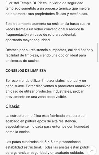 Mesa Cristal Templado Extensible