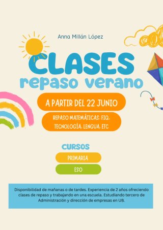 Clases particulares de repaso verano