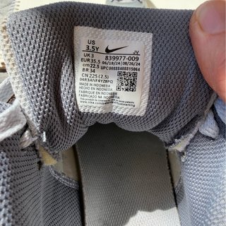 Zapatillas Nike Talla 35.5 Gris/Blanco