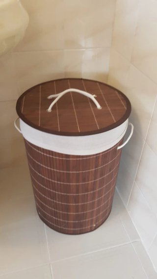 Cesto Ropa Bambú con Tapa
