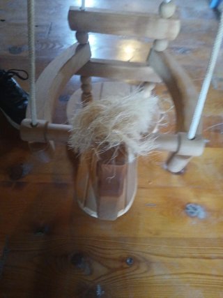 Columpio caballito madera bebé