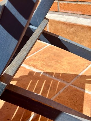 Silla plegable madera azul Habitat