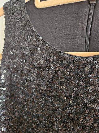 Vestido negro lentejuelas fiesta/noche