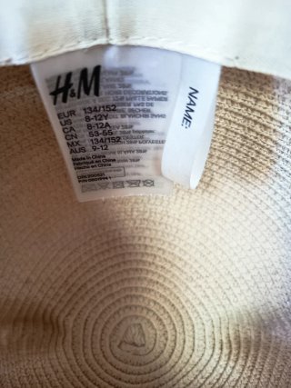 Sombrero de paja con orejas de gato para niña