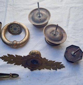 Maniglie e pomelli in ottone anni 60 e 70.