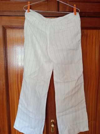 2 Pantalones Lino Mujer Talla 40/39