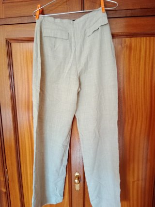 2 Pantalones Lino Mujer Talla 40/39