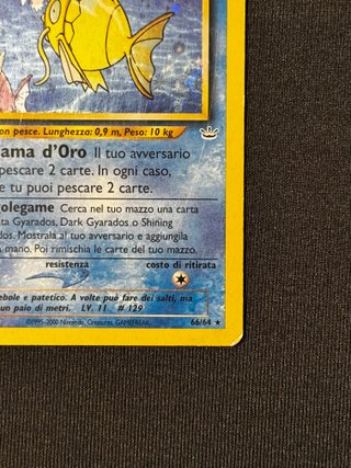 Carta Pokémon Shining Magikarp 66/64 Neo Revelatio