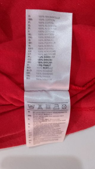T-shirt Adidas Rossa Vintage Style EST 1949 Tg. S