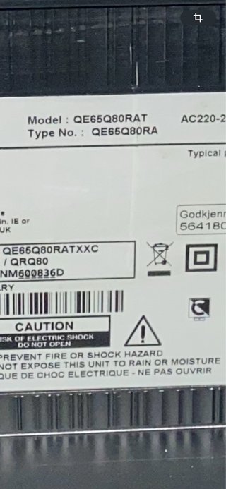 Televisor Samsung 65 para piezas  puezas
