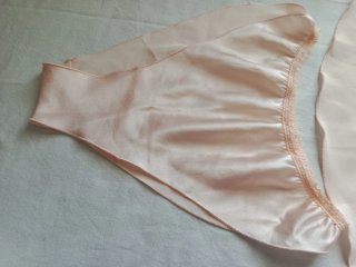 Conjunto lencería camisón corto, braga rosa palo
