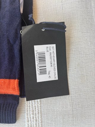 Bufanda Aston Martin azul y naranja