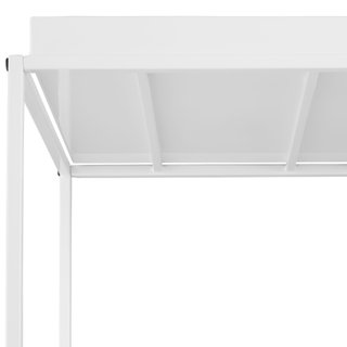 Mesa auxiliar con bandeja y topes 40 x 40 x 44 cm, blanco