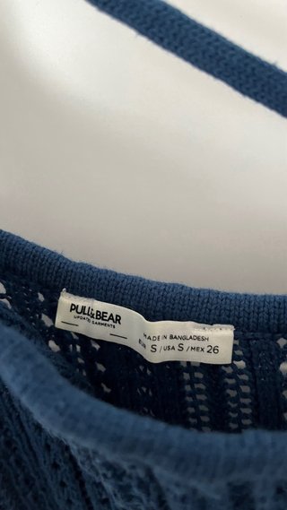Vestido de punto azul Pull&Bear talla única