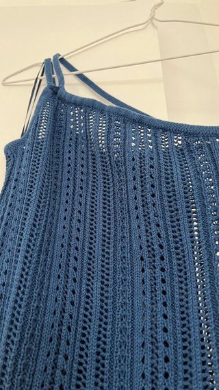 Vestido de punto azul Pull&Bear talla única