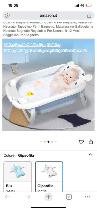 Riduttore bagno neonato stelle